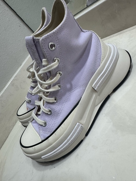Converse Shoes - High-Top Canvas Platform Sneakers - Lavender Legacy CX